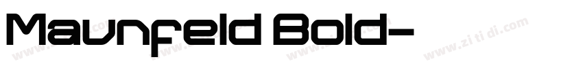 Maunfeld Bold字体转换